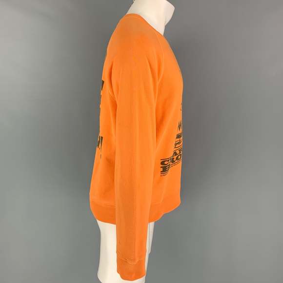 MARC JACOBS x PEANUTS Orange Black Graphic Cotton Crew-Neck Sweatshirt - Picture 3 of 5